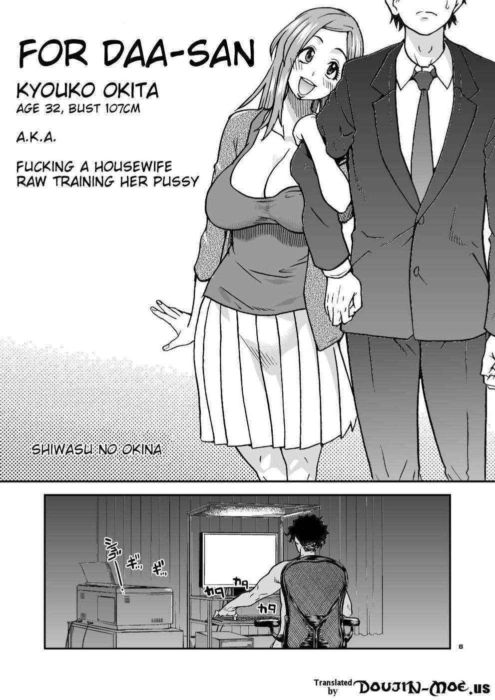 For Daa-san A.K.A. Fucking a Housewife Raw Training Her Pussy