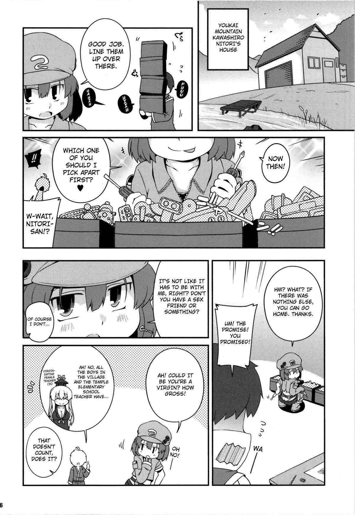 (C84) [Watosato (Sugiura Sen)] Licentious Kawashiro Nitori-san (Touhou Project) [ENG]