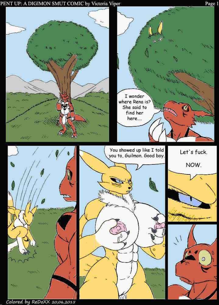 Pent Up A Digimon Smut Comic  By Redoxx]