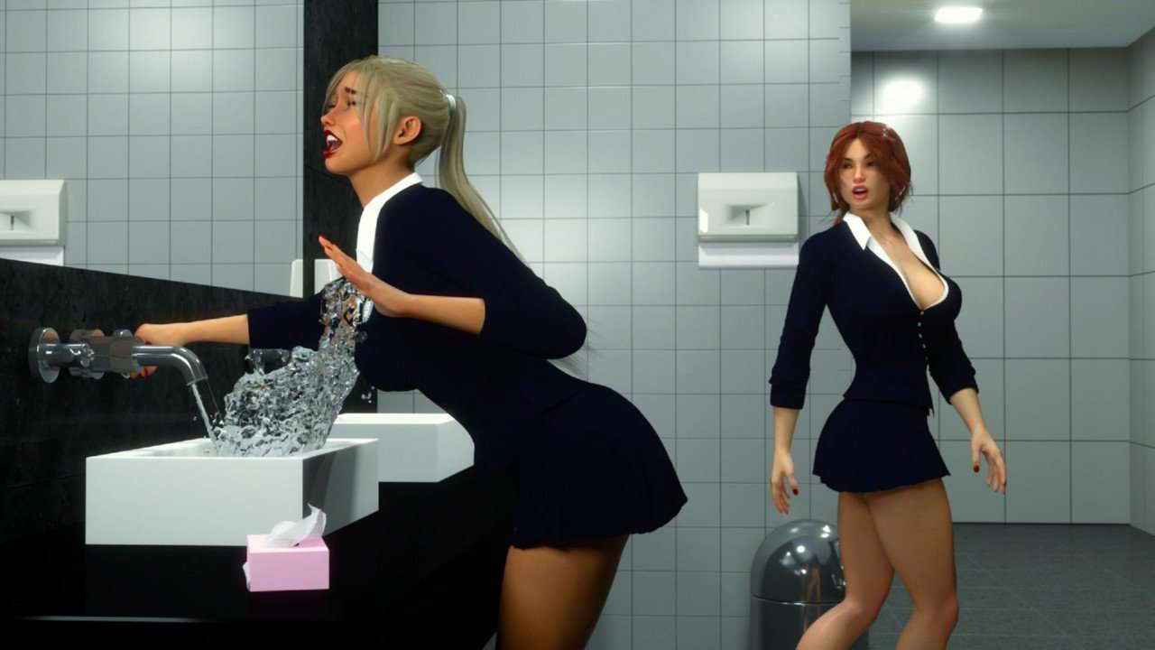 Erin & Vikki Iv – Bathroom Break