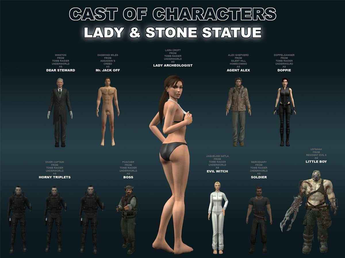 Lady & Stone Statue: Pictures Edition