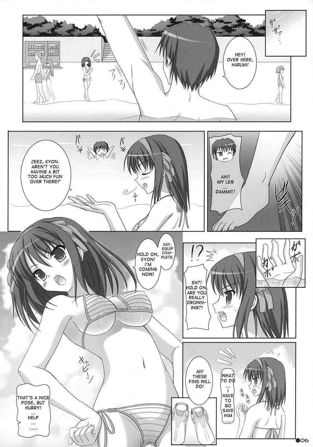 (C72) [Turning Point (Uehiro)] Harukyon no Ecchi Hon 4 (The Melancholy of Haruhi Suzumiya) [English] {Decensored}