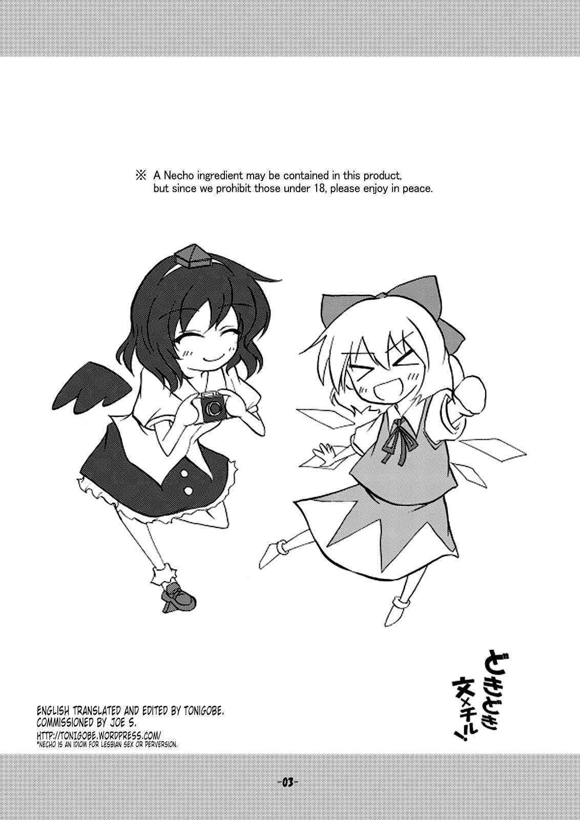 [Omchicken] {Touhou Project} Doki Doki Aya x Cirno [Tonigobe]