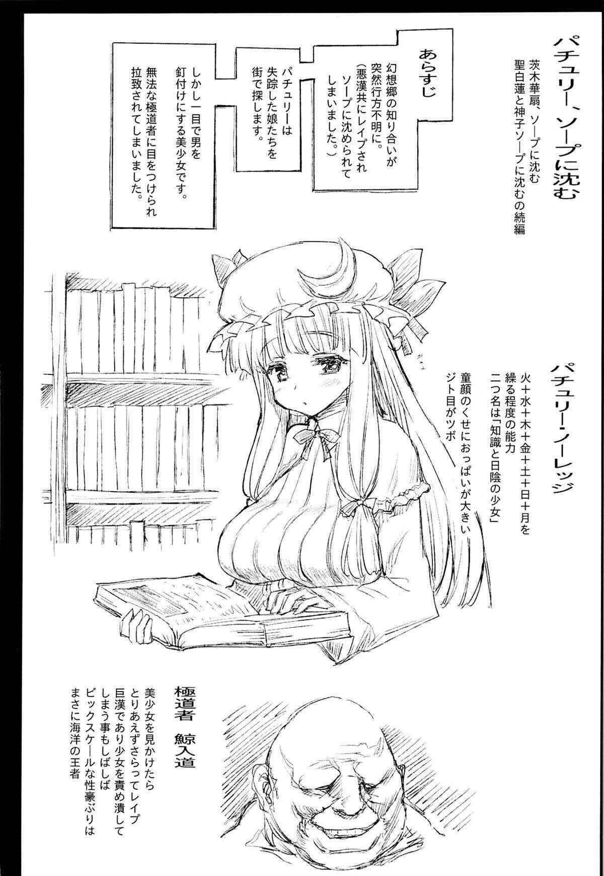 [Eromazun (Ma-kurou)] Patchouli, Soap ni Shizumu. (Touhou Project)