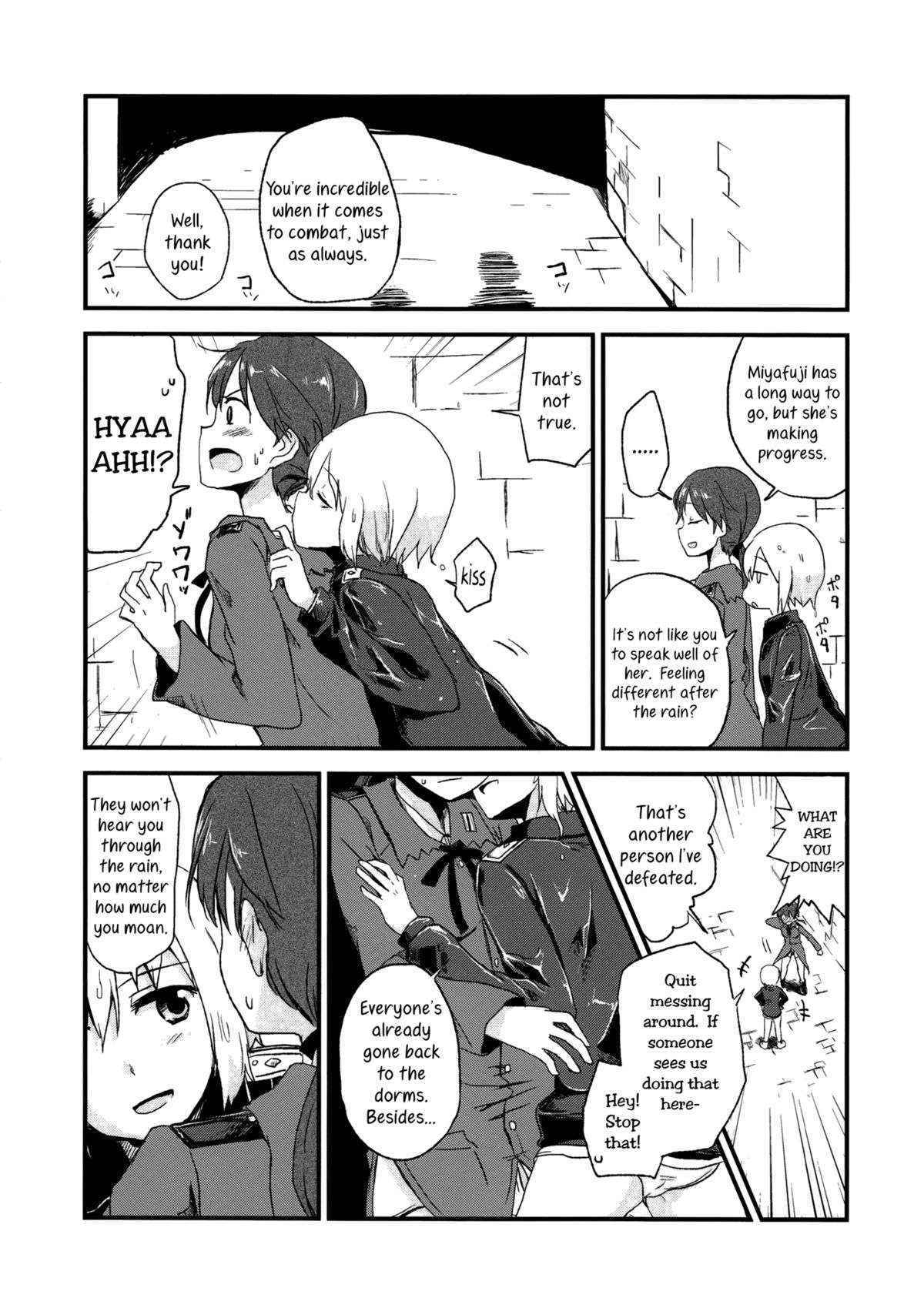 (C80) [Kurocan (Itsuki Kuro)] Hartmann2.5 Ame no Hi no XXX | XXX on a Rainy Day (Strike Witches) [English] [Yuri-ism]