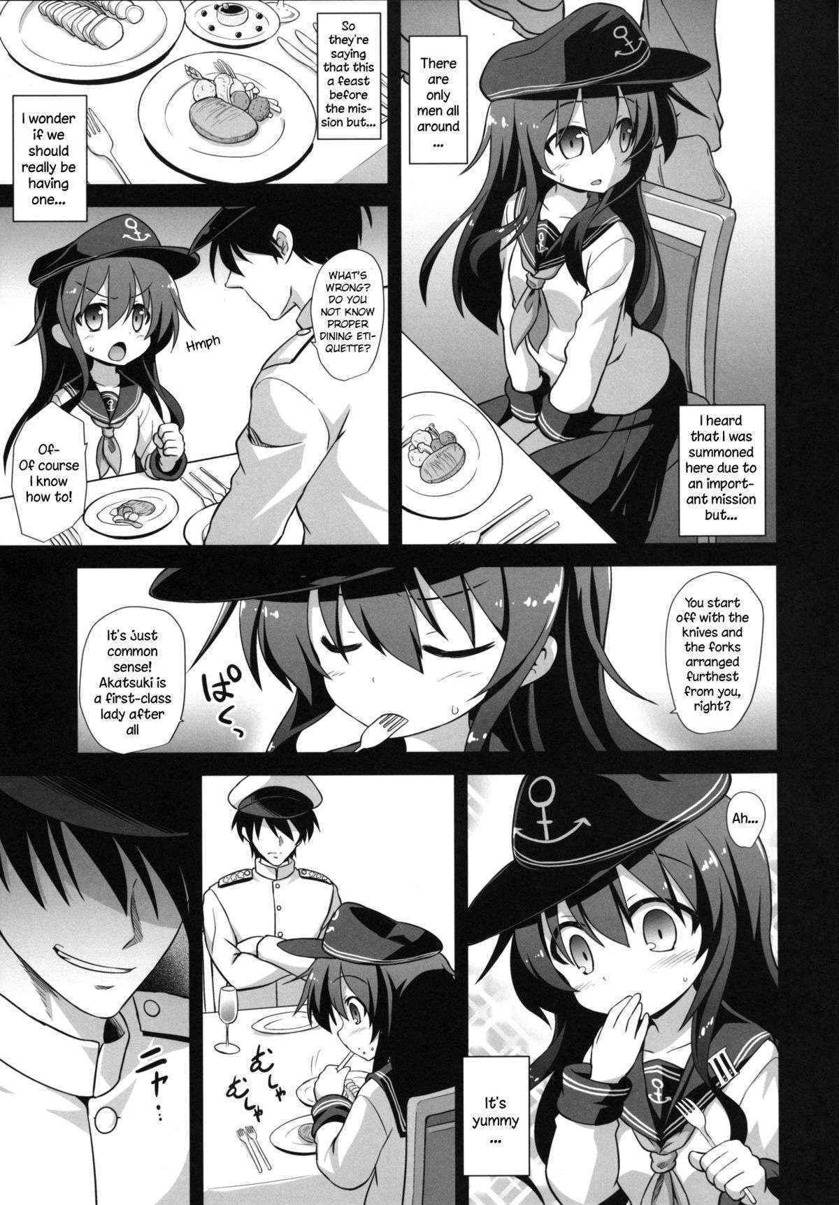 [Akuten Soushin (Kokutou Nikke)] Kanmusu Chakunin Zenya - Akatsuki Ryoujoku Enkai Rinkan | Eve of Ship Girls Pregnancy - Akatsuki's Gang Rape Banquet (Kantai Collection -KanColle-) [English]