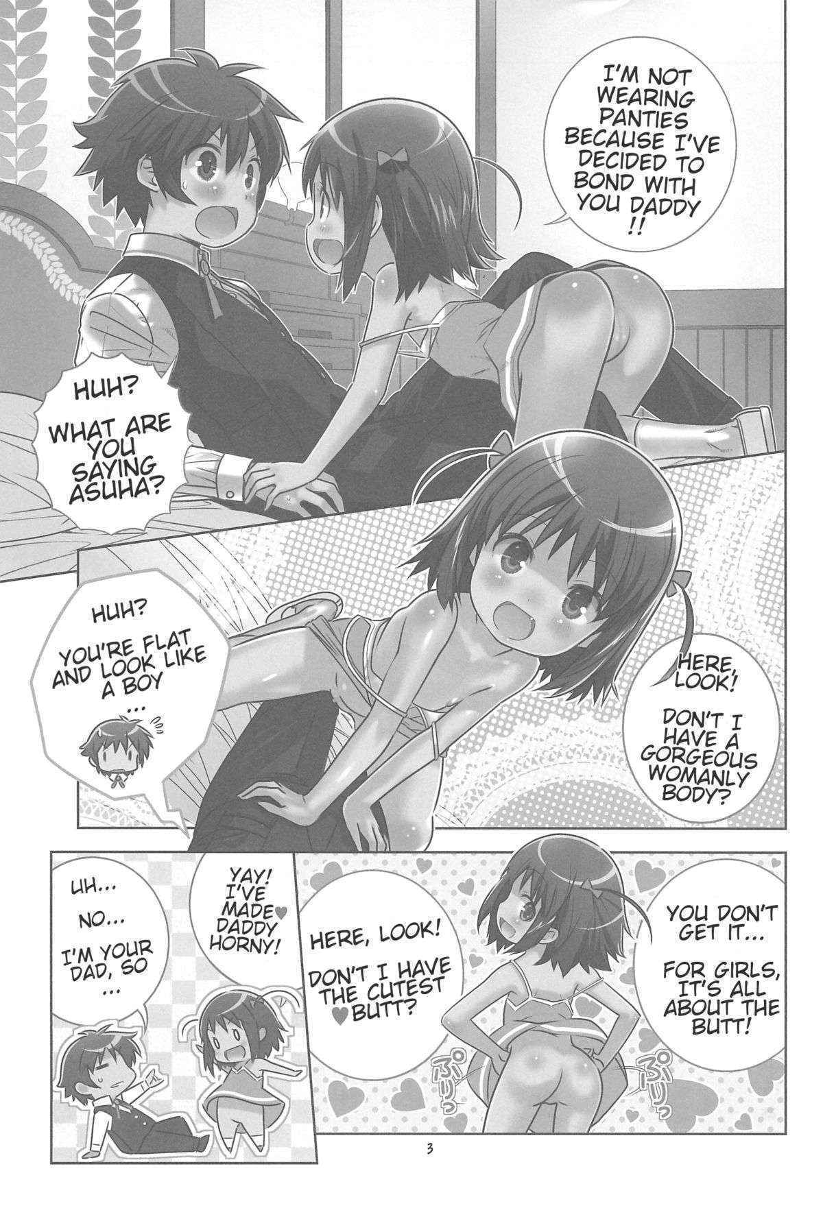 (Puniket 23) [Byousatsu Tanukidan (Saeki Tatsuya)] Asuha no No-Pan Hamehame Daisakusen | Asuha's no Panties Sex Strategy (Lotte no Omocha!) [English] [Rizel]