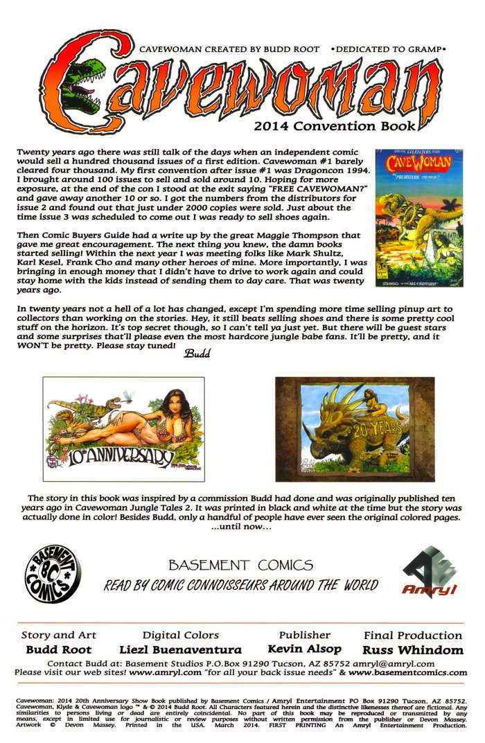 Cavewoman – 20th Anniversary Convention Book