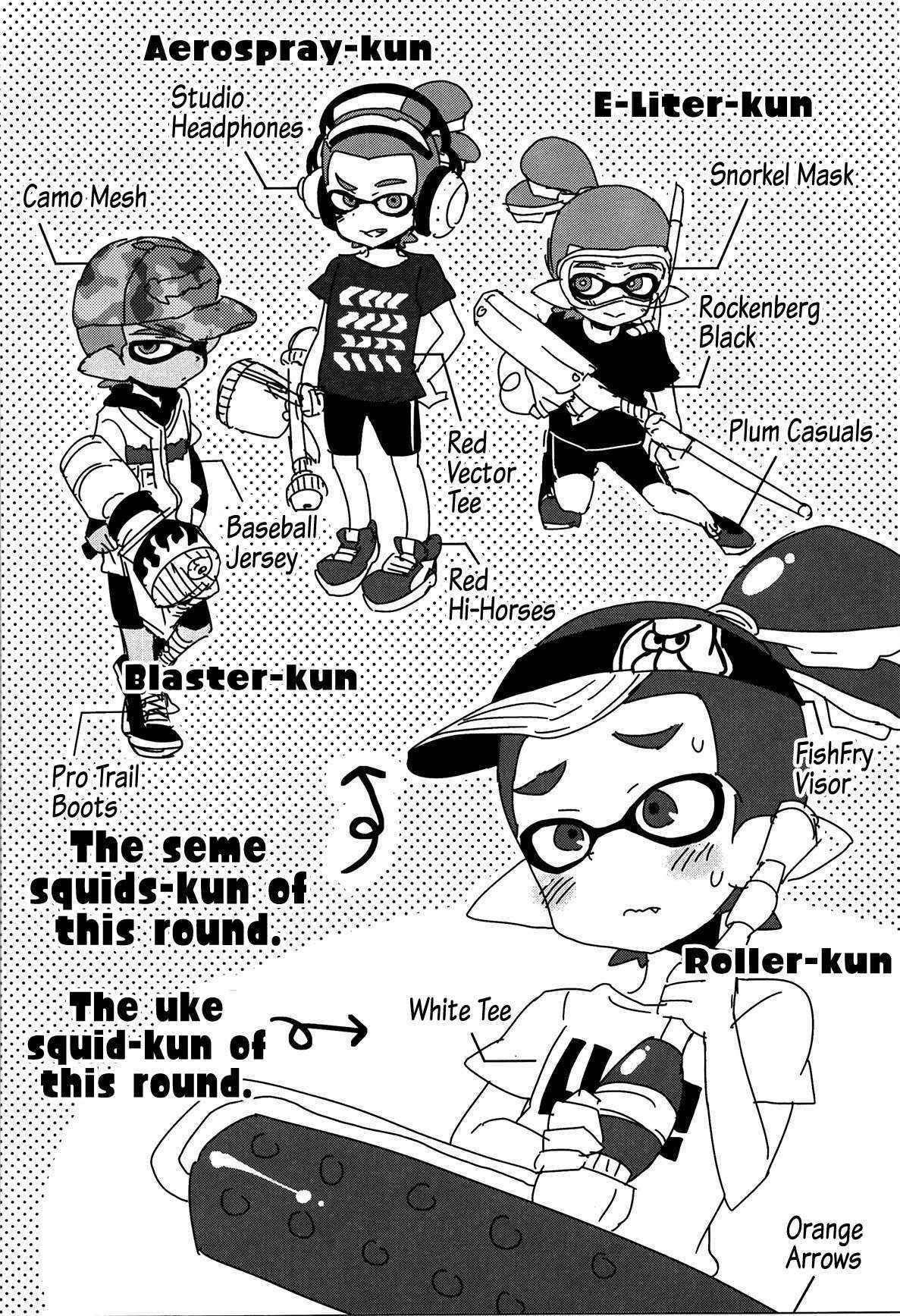 (C89) [Koniro Drops (Morishima Kon)] Buki no Seinou to Are no Seinou wa Onaji rashii  | The Efficiency of the Weapon and the Efficiency of That Seems the Same (Splatoon) [English] {Shotacon Fusion} [Decensored]