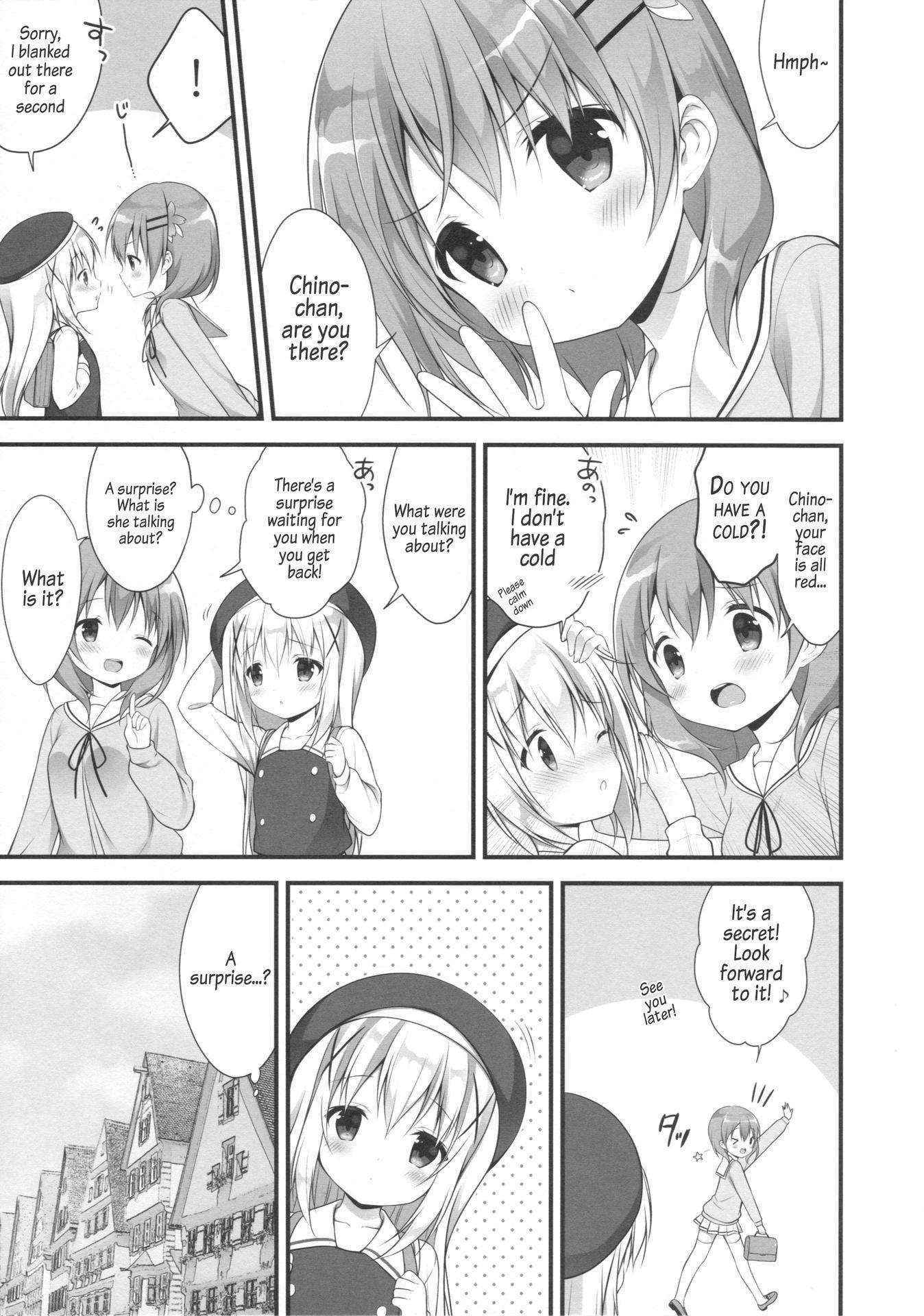 (C89) [CHOCOLATE CUBE (Miwa Futaba)] Chino-chan wa Goshuushin ♡ (Gochuumon wa Usagi desu ka?) [English]