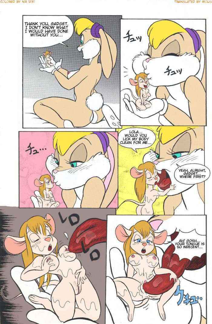 Gadget Hackwrench And Lola Bunny  Translated, Uncensored, Incomplete.