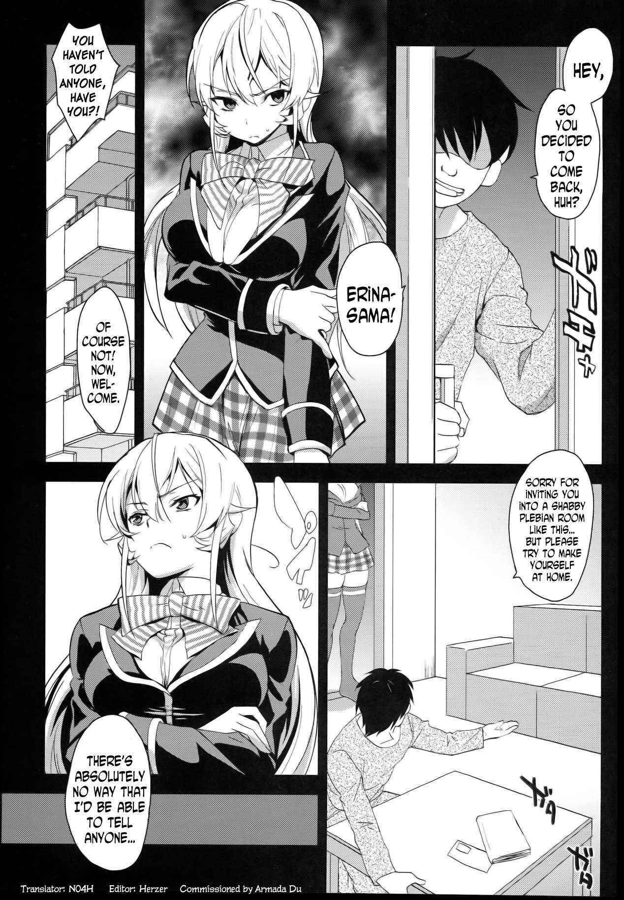 (COMIC1☆8) [Kitsune (Tachikawa Negoro)] Ochibureta Joou to Niku | The Fallen Queen & Meat (Shokugeki no Soma) [English] [N04h]