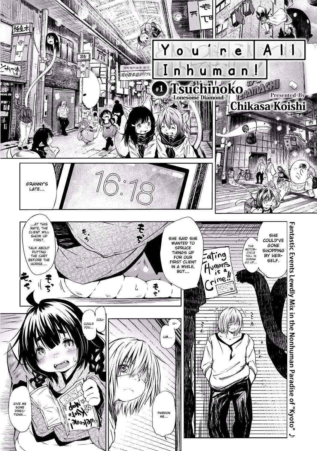 [Koishi Chikasa] Doitsu mo Koitsu mo Hito de Nashi! Ch. 1 - Tsuchinoko ~Lonesome Diamond~ | You're All Inhuman! Chapter 1: Tsuchinoko -Lonesome Diamond- (Bessatsu COMIC Anthurium Ningen Igai ja Dame desu ka? Vol. 3) [English] {JUSTICE} [Digital]