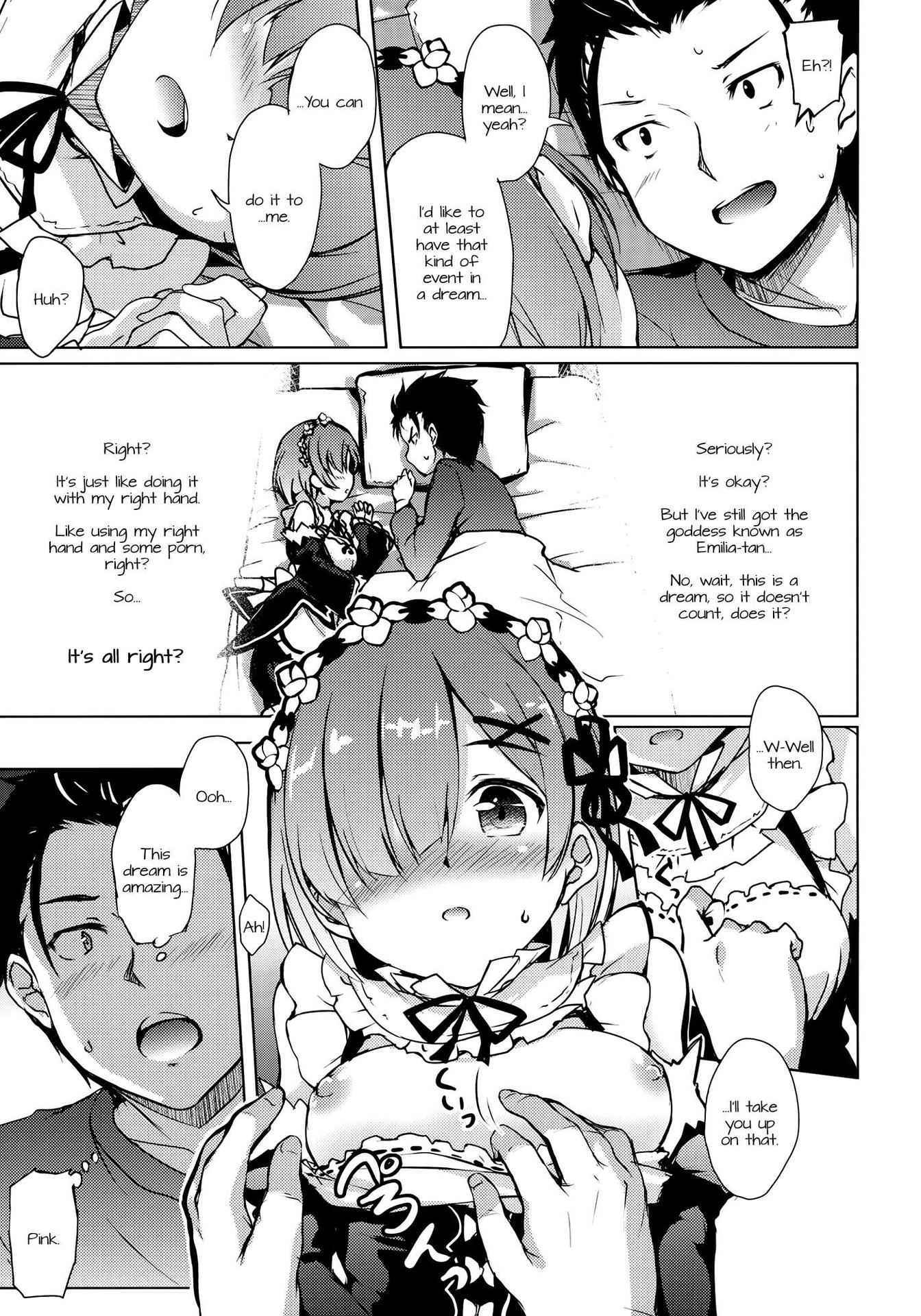 (COMIC1☆10) [Part K (Hitsujibane Shinobu)] Rem kara Hajimeru Isei Kouyuu (Re:Zero kara Hajimeru Isekai Seikatsu) [English] [Doki Fansubs]