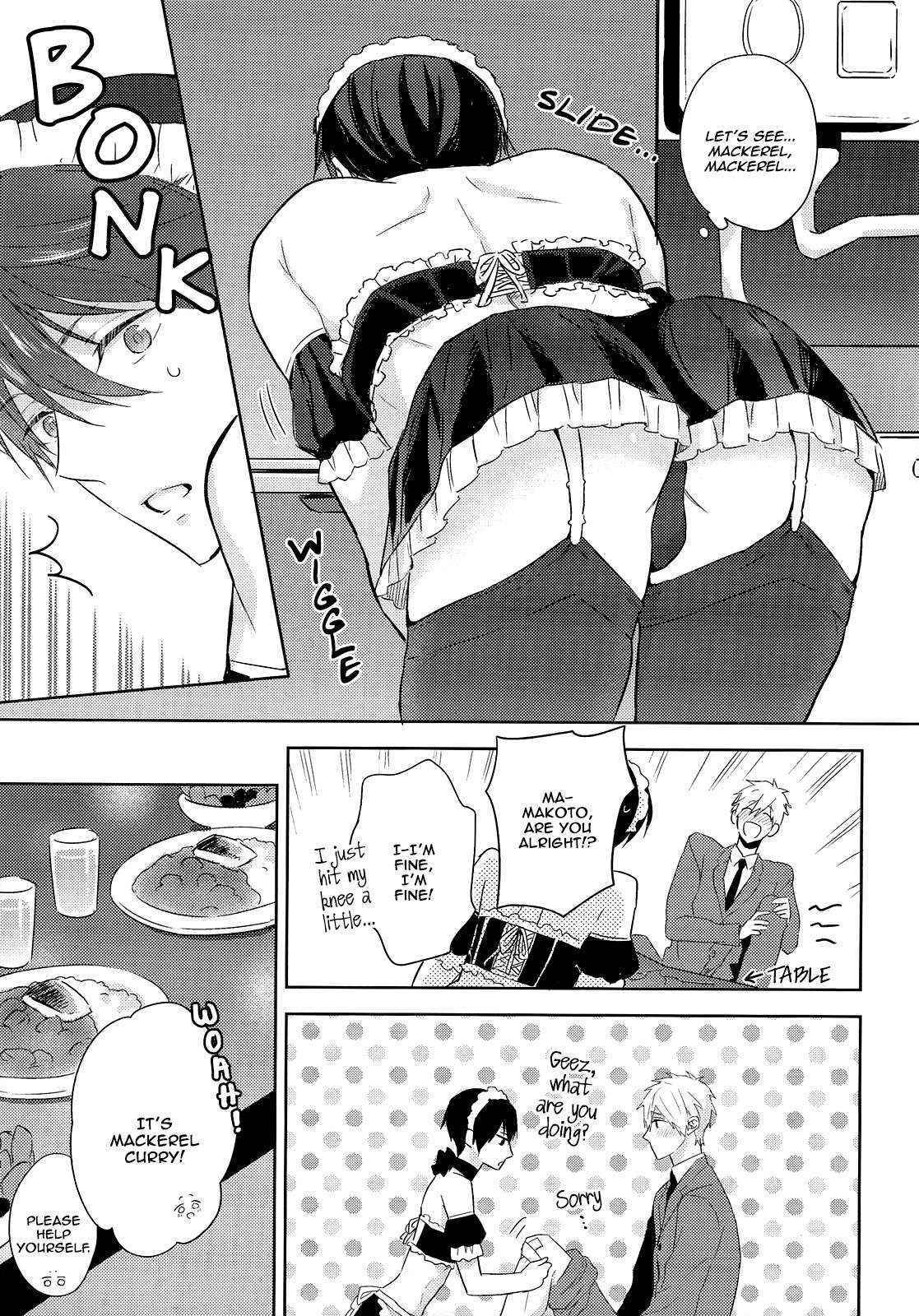 (Renai Endorphin 3) [Sneeeze (Kubu)] Kocchi Muite Maid-san | Over Here, Maid-san (Free!) [English] [mgqr scans]