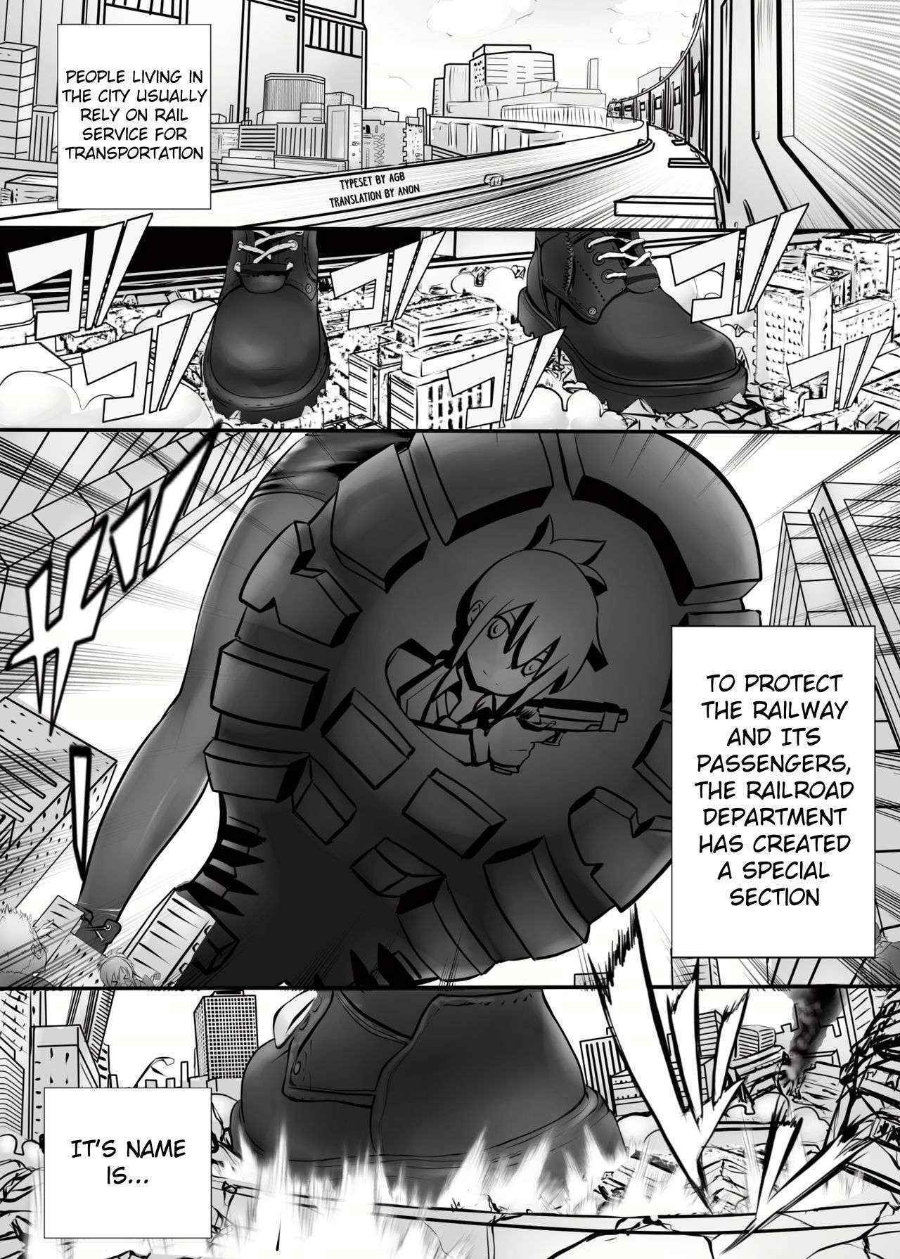 [Kazan no You] Kyodai Musume Tetsudou Kouantai - Rail Giantess! (Rail Wars!)[English][Digital]