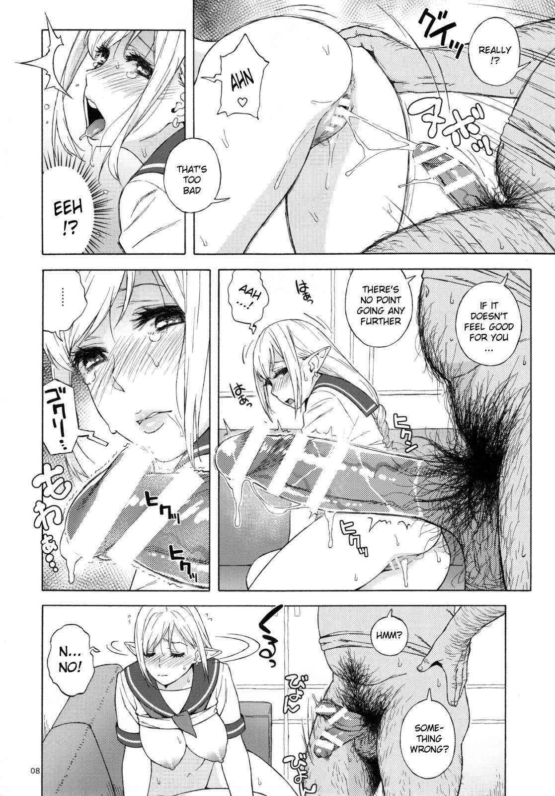 (C90) [666PROTECT (Jingrock)] Tenkousei JK Elf 2 -Kegasareta Konyaku no Akashi- [English] {doujins.com}