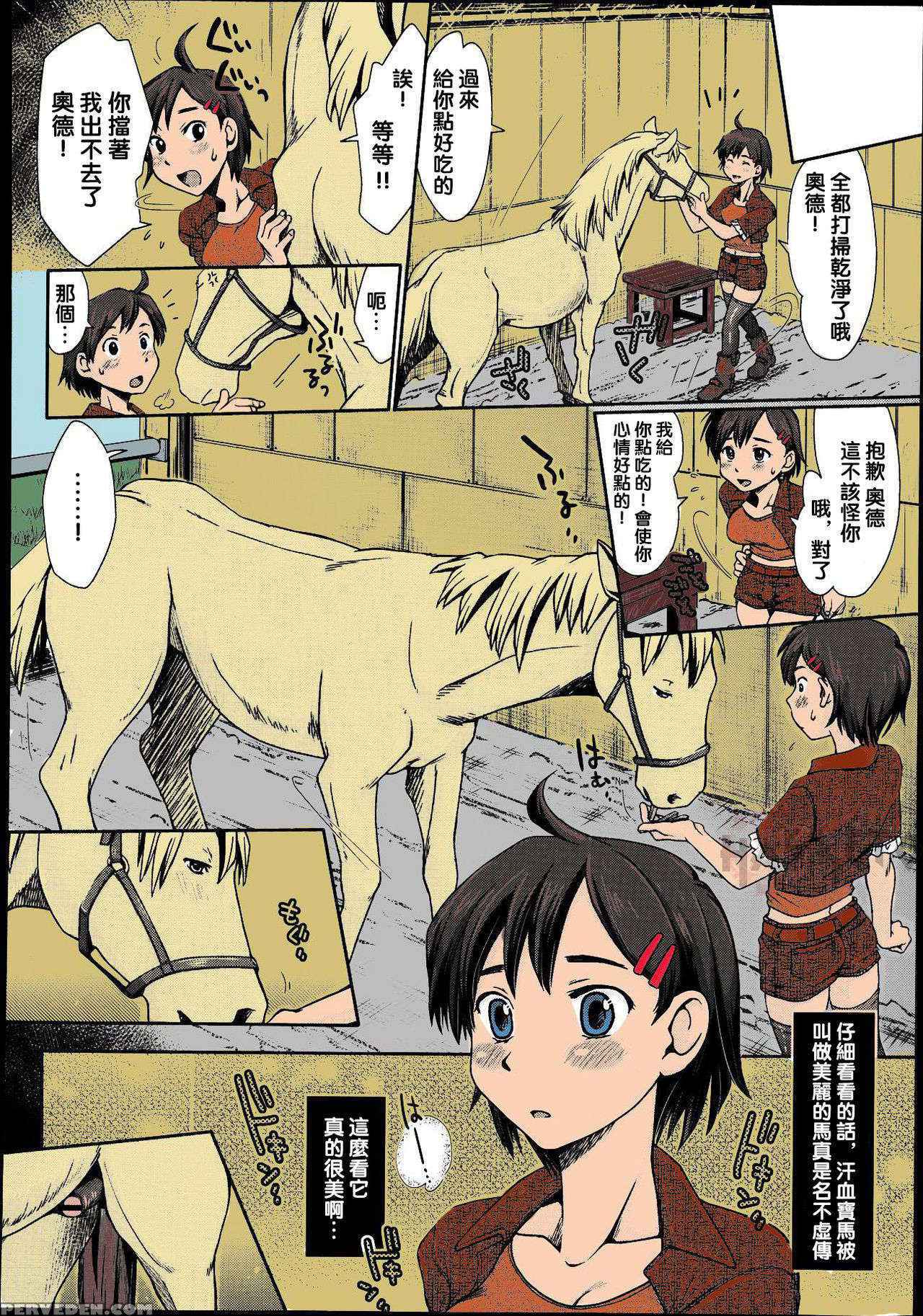 [Souko Souji] Himitsu no Umanari Tokubetsu Lesson | The Secret to Horses, Special Lesson (COMIC Tenma 2013-08) [Chinese] [沒有漢化] [Colorized]