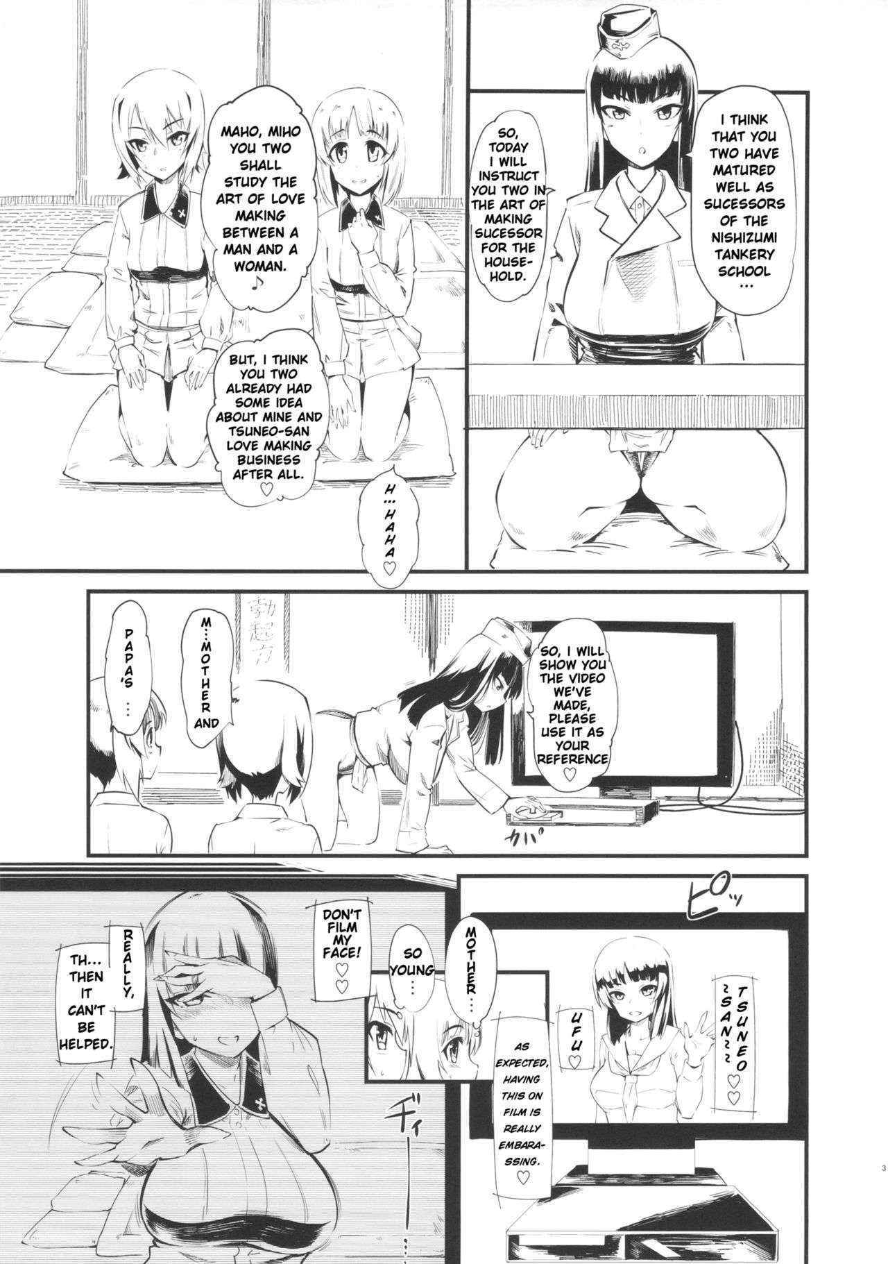 (C90) [Hi-Per Pinch (clover)] Nishizumi-san-chi wa Nakayoshi 4P | Nishizumi Household Peaceful 4-some (Girls und Panzer) [English] [4m4T]