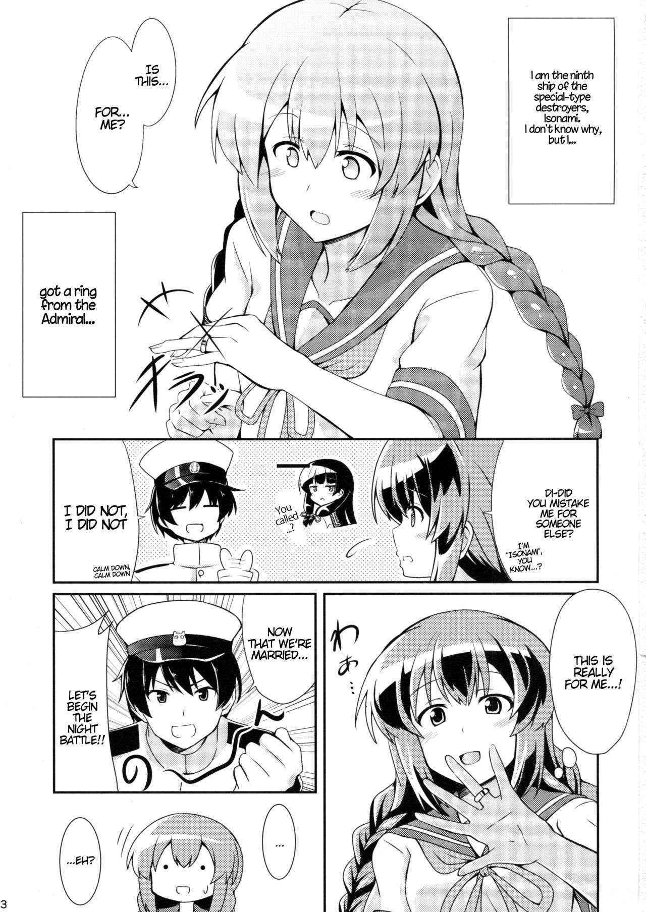 (C87) [L5EX (Kamelie)] Isonami no Kekkon Shoya | Isonami's First Night Marriage (Kantai Collection -KanColle-) [English] [Hennojin]