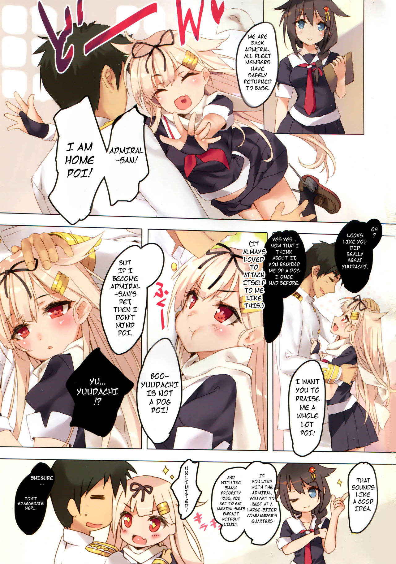 (C91) [Private Garden (Tsurusaki Takahiro)] Yuudachi wa Teitoku-san ga Daisukippoi! | Yuudachi Loves Admiral-san Very Much, Poi! (Kantai Collection -KanColle-) [English] [Death Usagi]