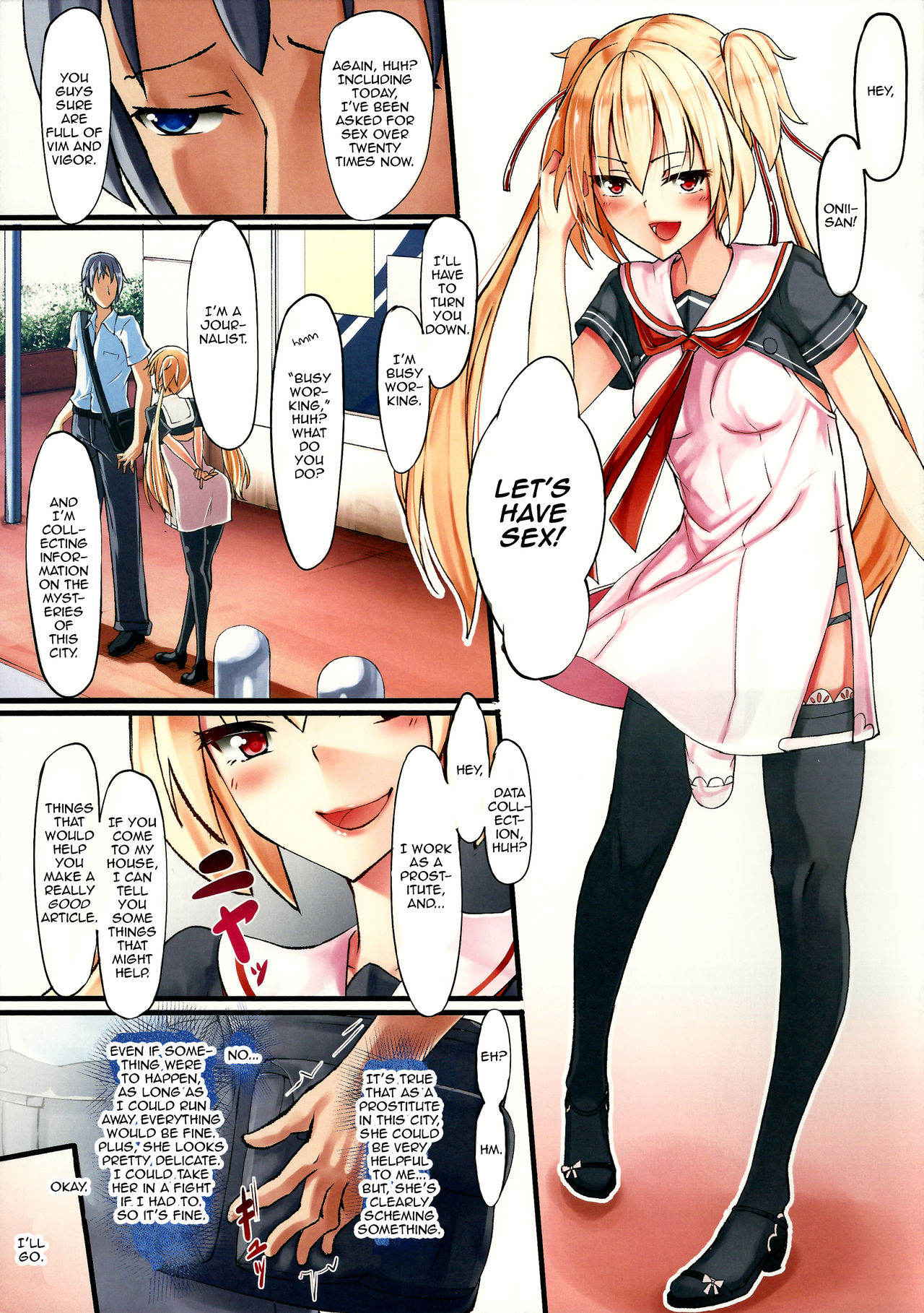 (C87) [Tapioca Box (Nyuuhin)] Futanari Fuuzokujou Mei-chan no Kyuujitsu [English] [Zero Translations]