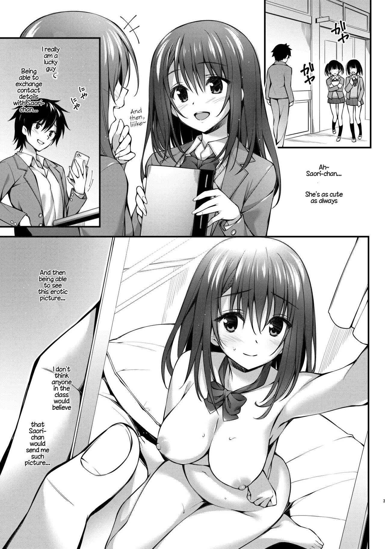 [P:P (Oryou)] Classmate no Onnanoko kara Jidori Shashin Mitai nano ga Okurarete Kitanda kedo… | A Female Classmate Sent Her Selfie to Me… [English] {Hennojin} [Digital]