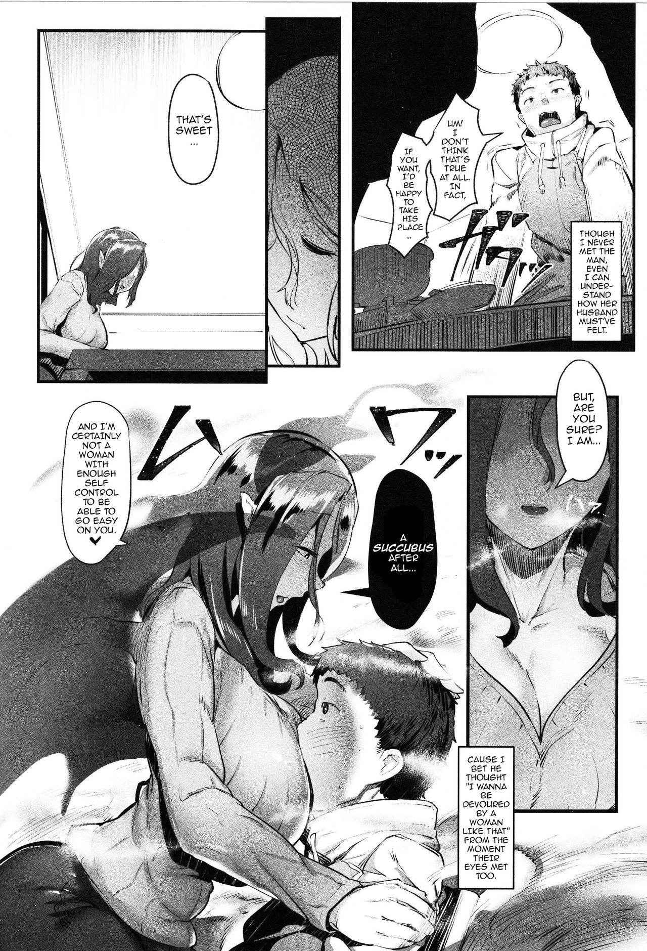 (C91) [AHOBAKA (aho)] Succubus Miboujin Hirusagari no Himitsu | A Succubus Widow's Afternoon Delight [English] {darknight}