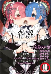 (C91) [Low Thrust (Tsunagami)] Twin Candy (Re:Zero kara Hajimeru Isekai Seikatsu) [Chinese] [无毒汉化组]