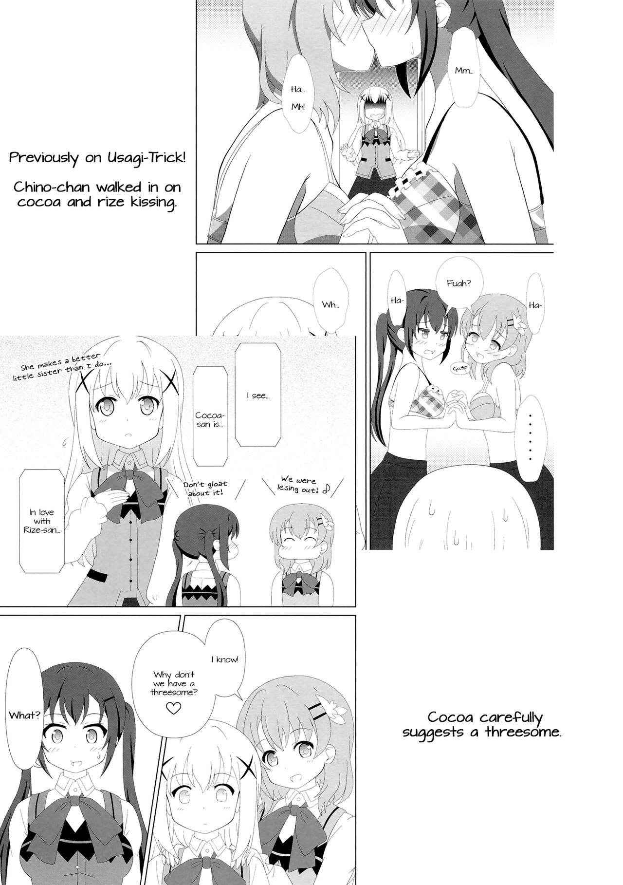 (C91) [Mugen Kidousha (Hiraizumi)] Usagi Trick 2 (Gochuumon wa Usagi desu ka?) [English] [Doki Fansubs]