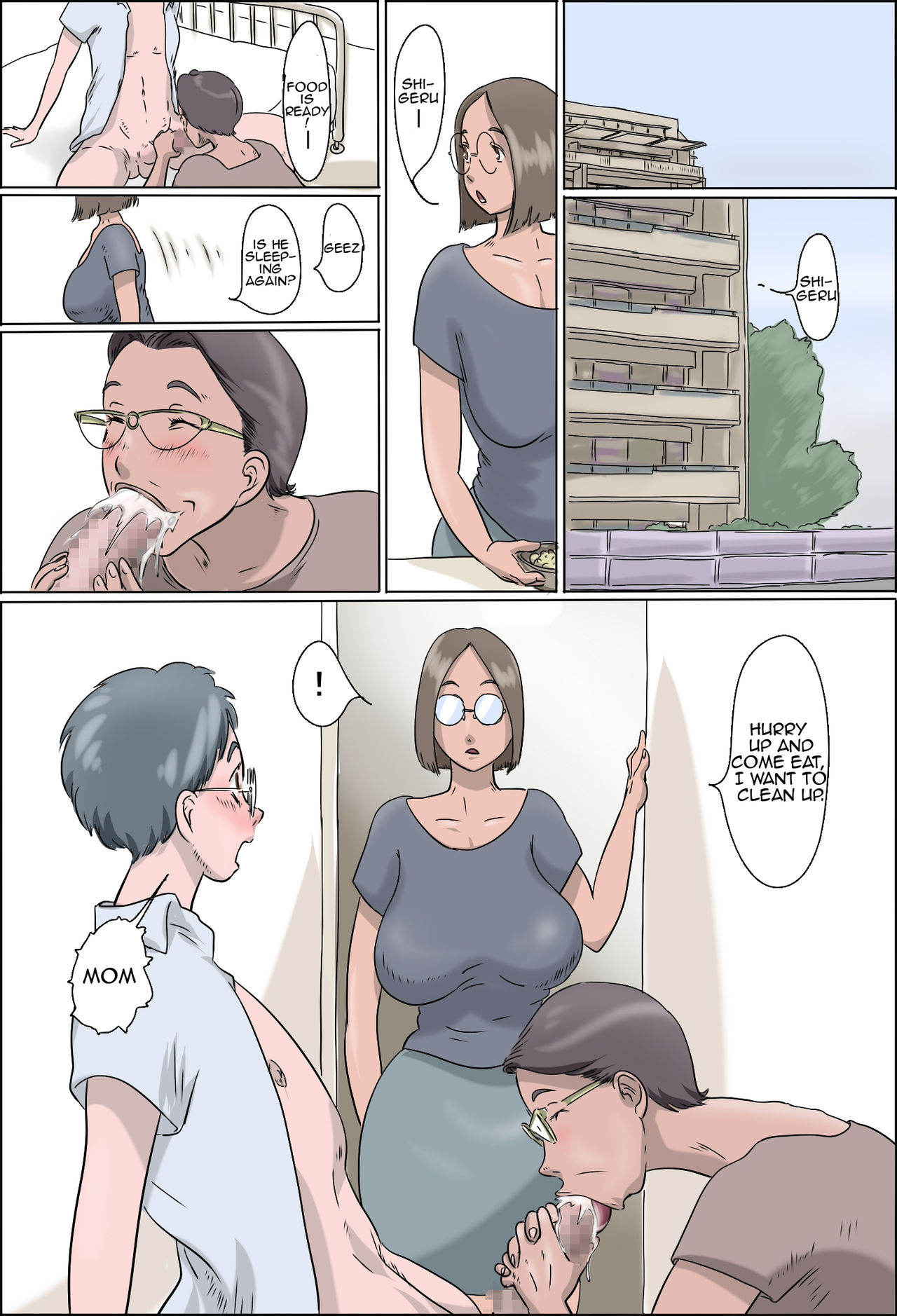 [Zenmai Kourogi] Shigeru Mansion -Mama to Obaachan- | Shigeru's Apartment - Mom and Grandma [English] [Amoskandy]