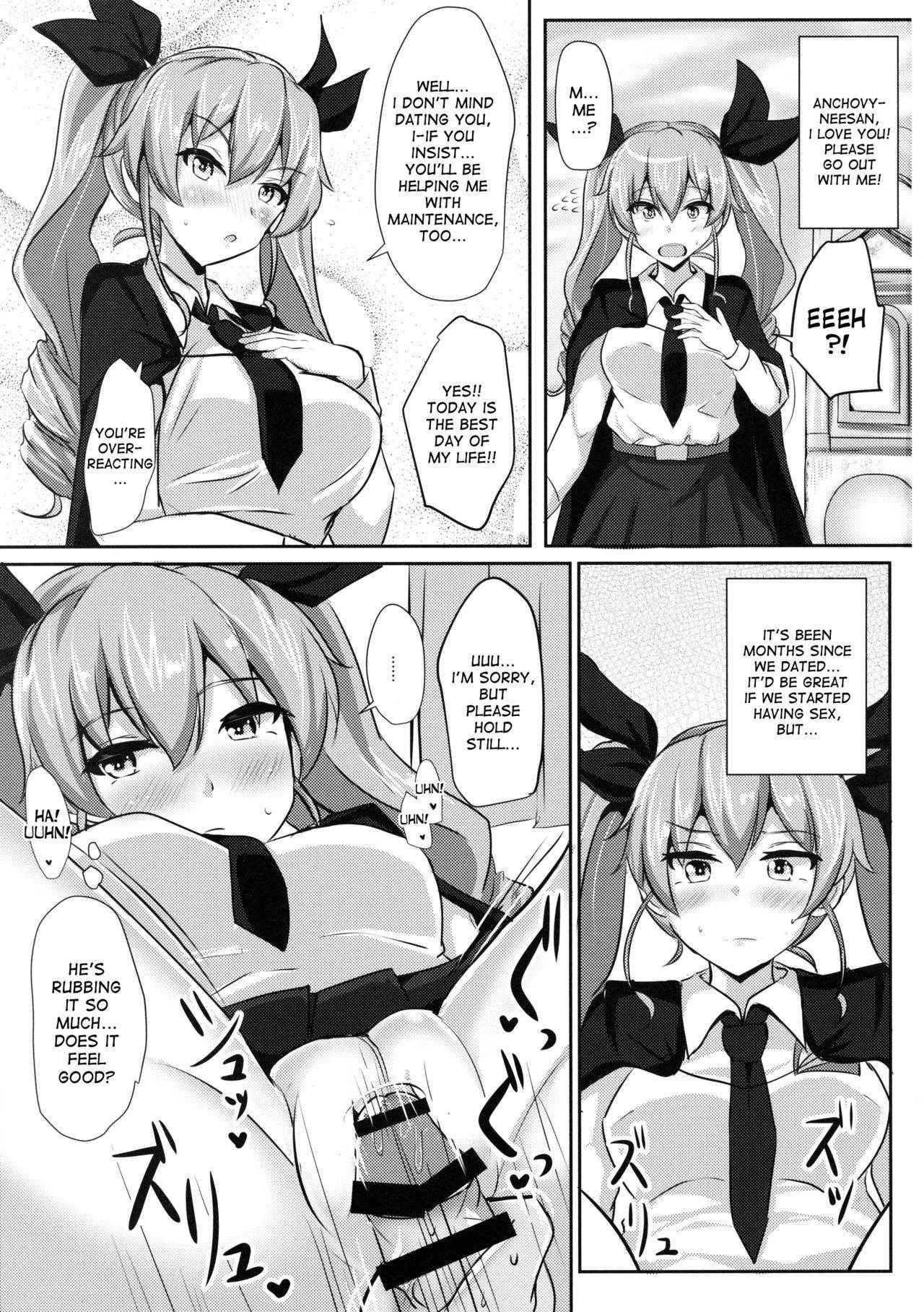 (C90) [Hakuginmokusei (Poshi)] Anchovy Nee-san White Sauce Zoe (Girls und Panzer) [English] [desudesu]