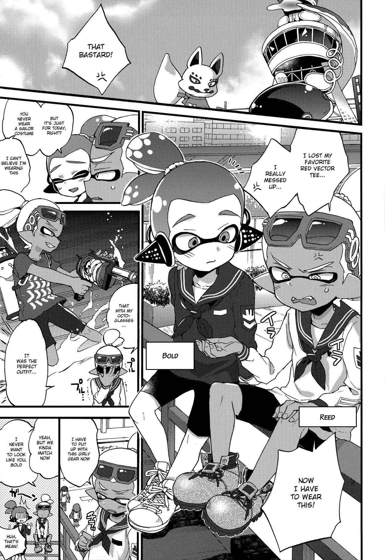 (C90) [Koniro Drops (Morishima Kon)] Oji-san to, 30 Sazae de Hitoban Dou? (Splatoon) [English] {Shotachan}