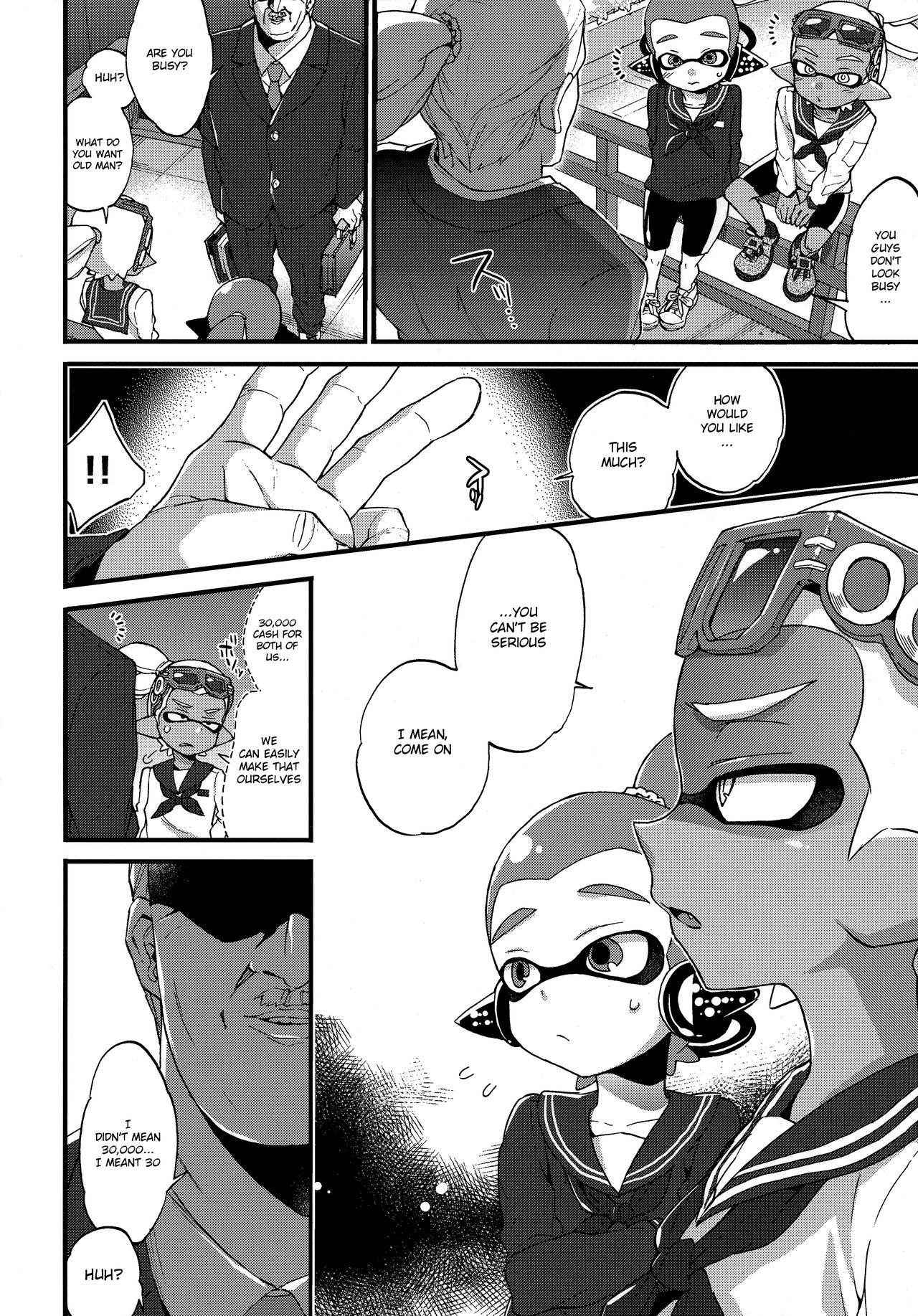 (C90) [Koniro Drops (Morishima Kon)] Oji-san to, 30 Sazae de Hitoban Dou? (Splatoon) [English] {Shotachan}