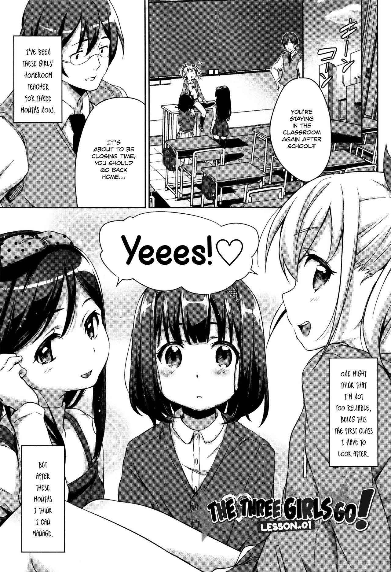 [Hashibiro Kou] Sanbiki ga Yuku! | The Three Girls Go! Ch. 1-3 (Loli Check!) [English] [Rin]