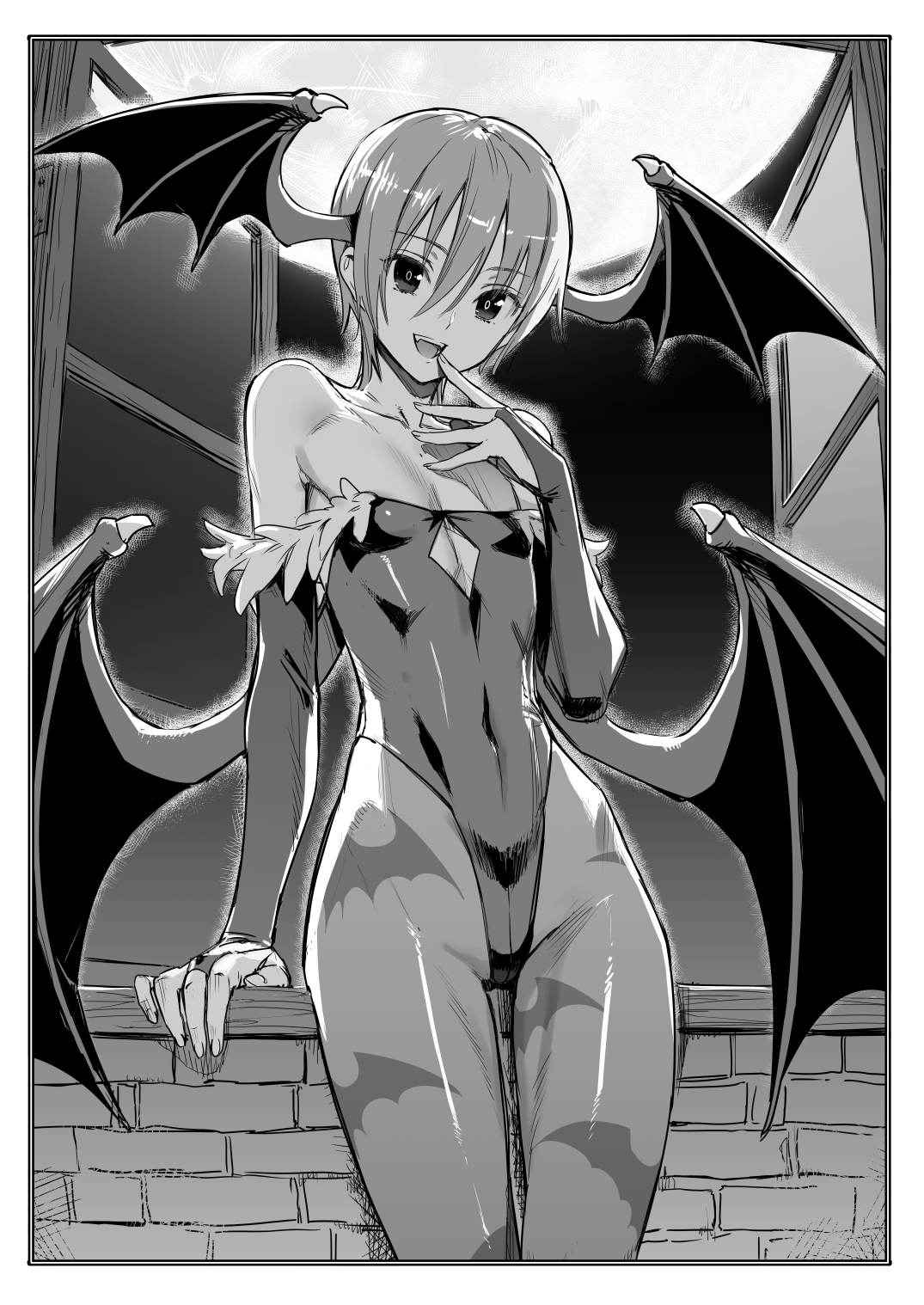 [Ajisaidenden (Kawakami Rokkaku)] Succubus ni Seiki o Sui Torarechau Copy Bon (Darkstalkers) [Digital]