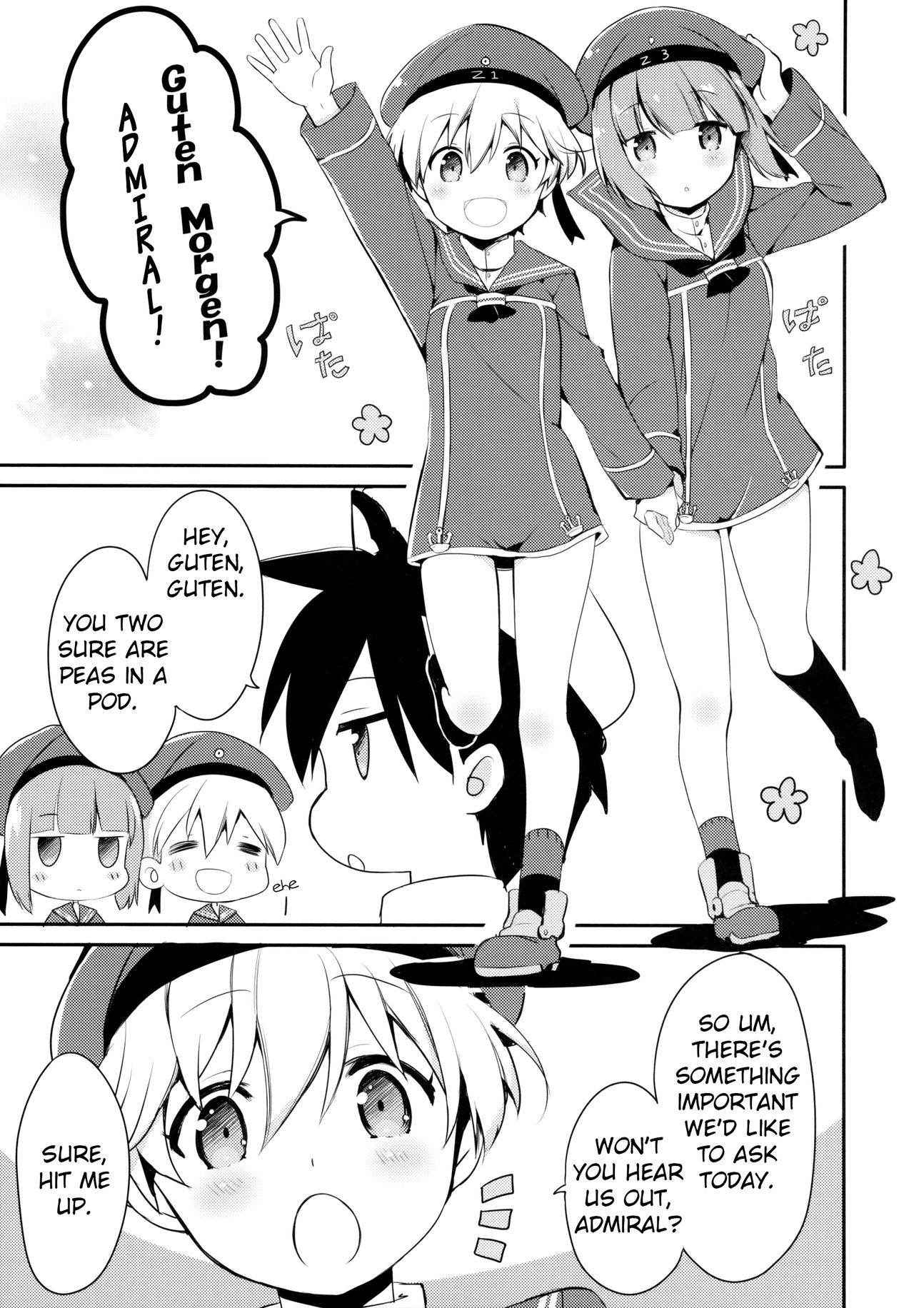 (COMIC1☆8) [Ichigosize (Natsume Eri)] Teitoku! Bokutachi To Nakayoku Shiyou Yo! | Admiral! Let's "Get Along"! (Kantai Collection -KanColle-) [English] [L-san]