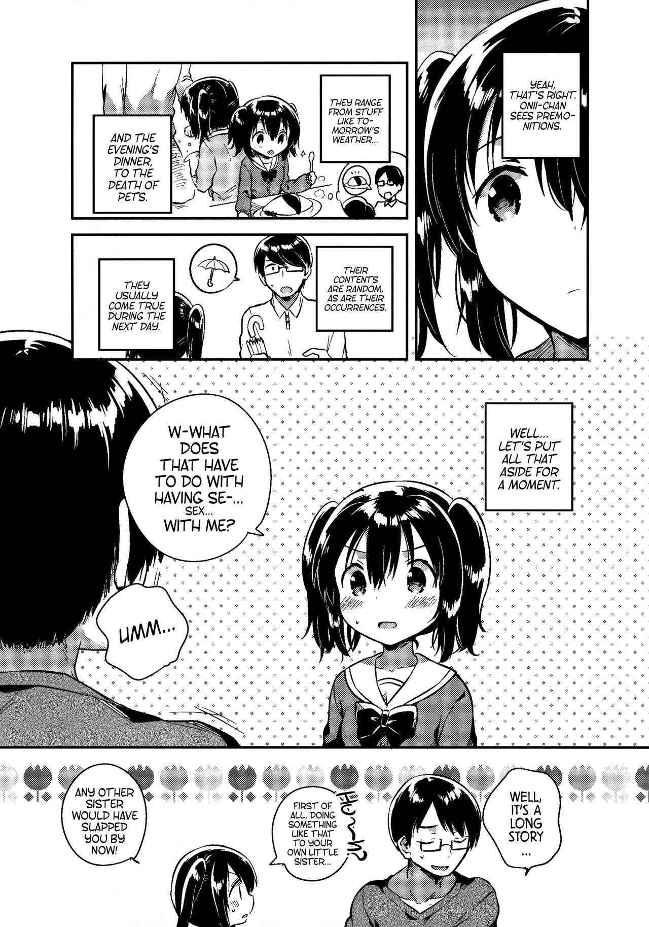 (COMITIA118) [squeezecandyheaven (Ichihaya)] Sekai ga Metsubou Suru node Imouto to Sex Suru | The world is ending, so I'm having sex with my little sister [English] [ATF]