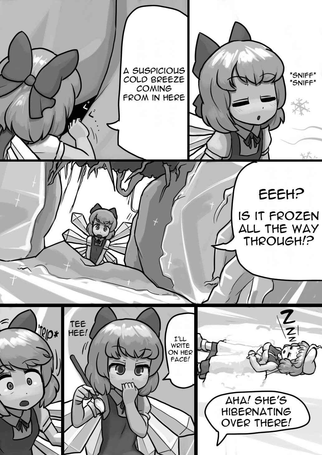 [Ninniku(Kari)] Chinko Cirno x Futsuu Letty no Suikan Manga (Touhou Project) [English]