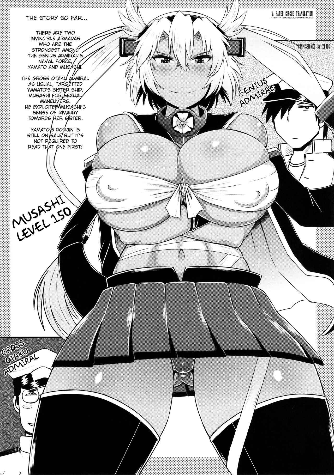 (C89) [Great Canyon (Deep Valley)] Senkan Musashi Ranshi Seiatsu Sakusen ~Kimoota Teitoku Chinpou Gyorai ga Musashi no Shojo Soukou o Chokugeki Kantsuu! Takumashii Nyotai o Bosen ni Kaisou Shite Shison Hanshoku Saseru (KanColle-)  [English] [Fated Circle]