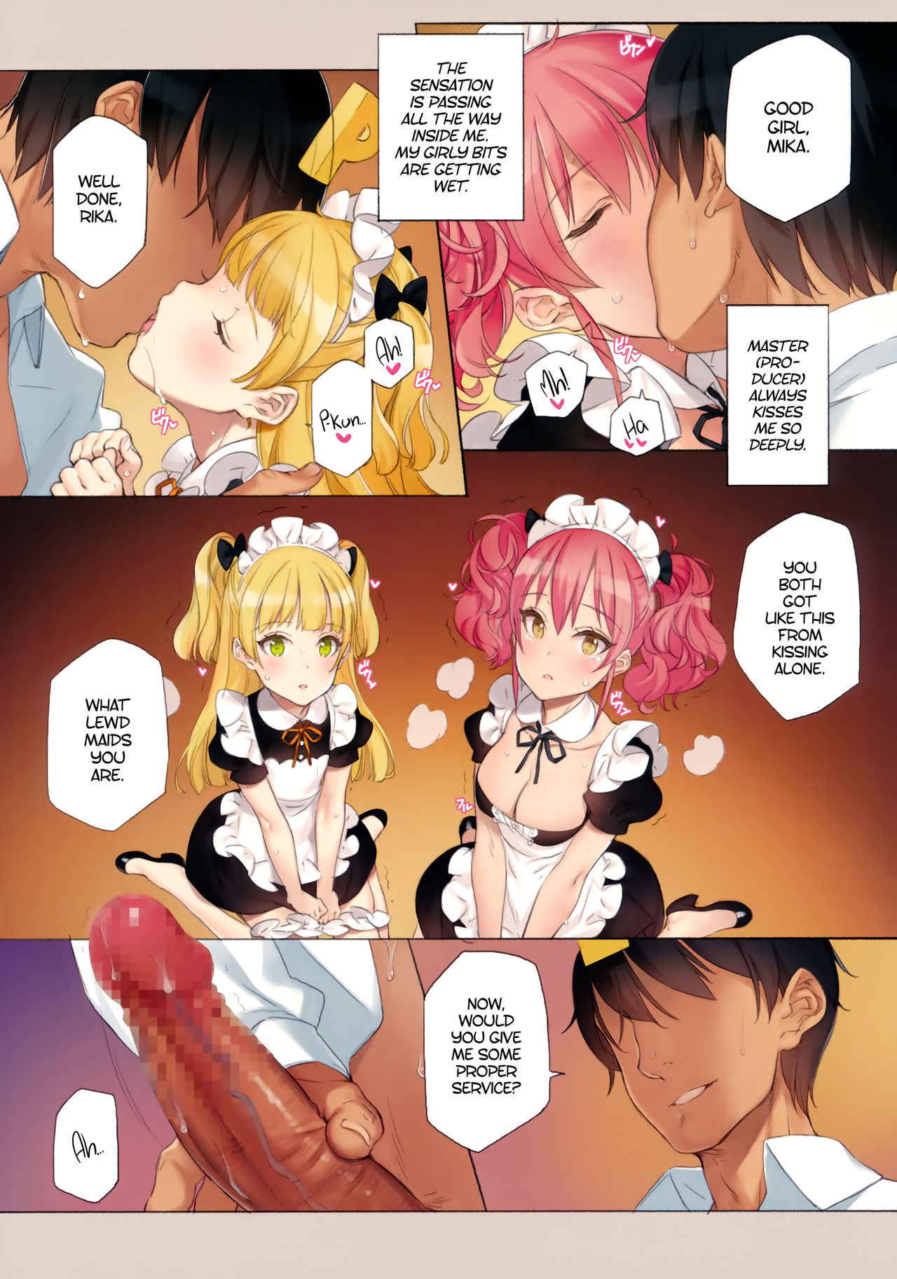 (C91) [Shoujo Kishidan (Oyari Ashito)] ORDER*MAID*SISTERS Jougasaki Shimai to Maid SEX Suru Hon | ORDER*MAID*SISTERS - A book about having maid sex with the Jougasaki Sisters (THE IDOLM@STER CINDERELLA GIRLS) [English] [ATF]