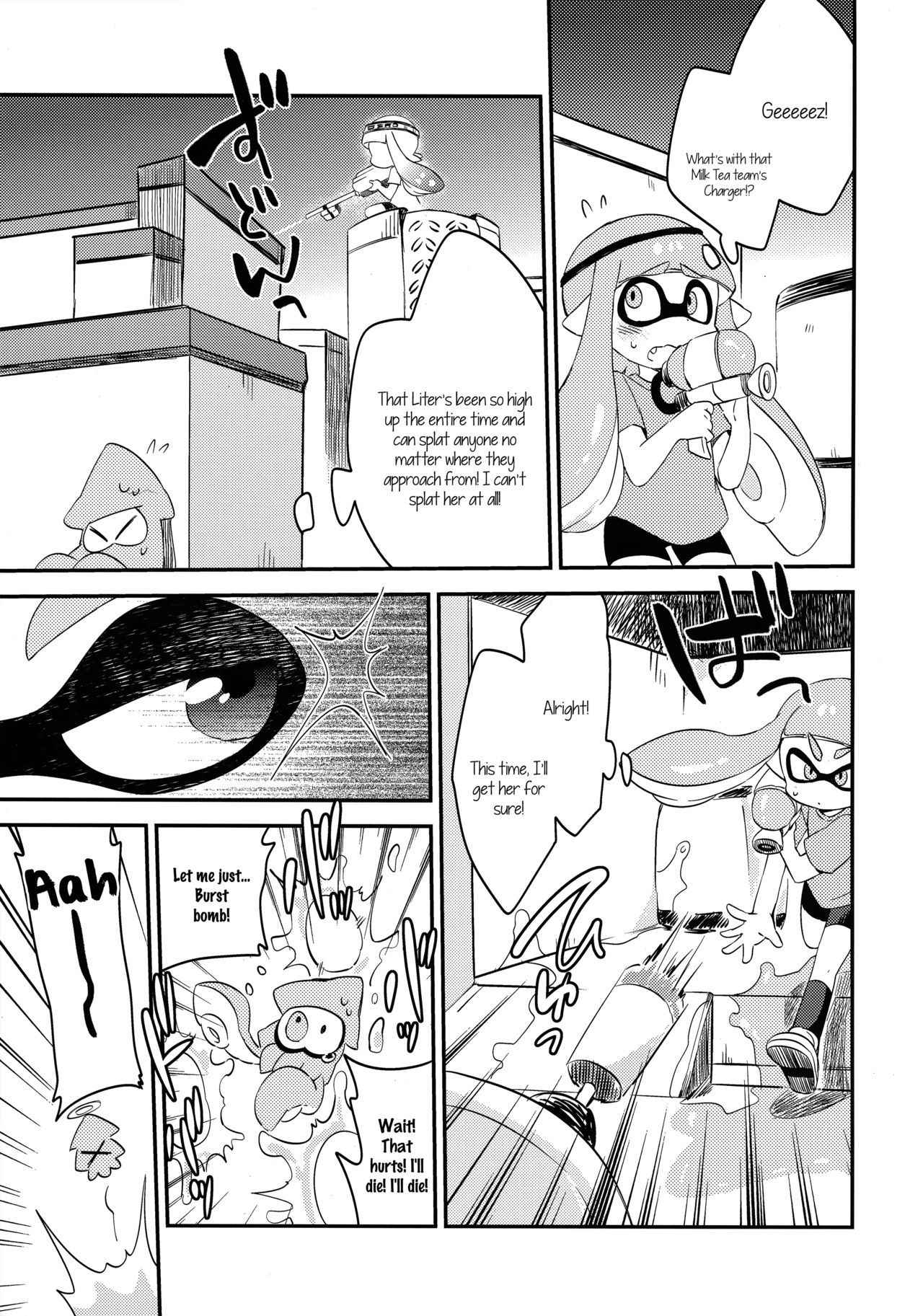 (C89) [Colomonyu (Eromame)] Yuri Ika Gachi♥cchi - Lemon to Milk | Super Lewd Yuri Squids - Lemon and Milk (Splatoon) [English]