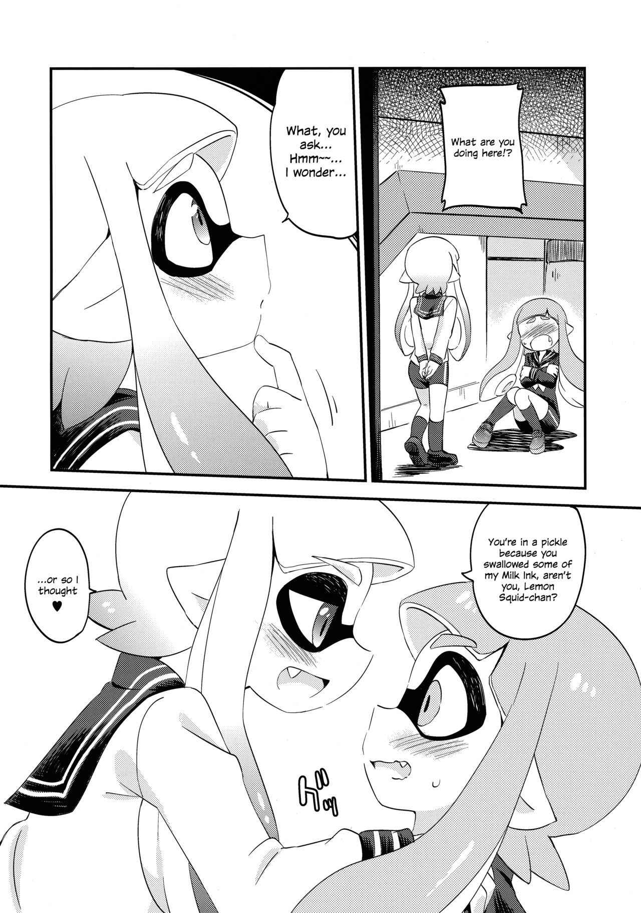 (C89) [Colomonyu (Eromame)] Yuri Ika Gachi♥cchi - Lemon to Milk | Super Lewd Yuri Squids - Lemon and Milk (Splatoon) [English]