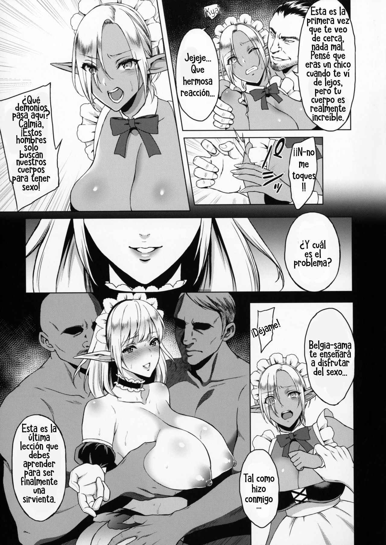 (C91) [H.B.A (Usagi Nagomu)] Reizoku Elf Maid + C91 Kaijou Genteibon | Elf Maid Slaves [Spanish] [T.P.A.]