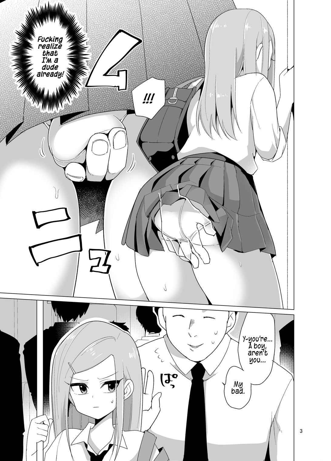 [DryR (Urakuso)] Josou Danshi ga Chikan ni Okasareru made no 3 Hiai | The Crossdressing Boy Who Got Molested Over A Period Of 3 Days [English] [Digital]