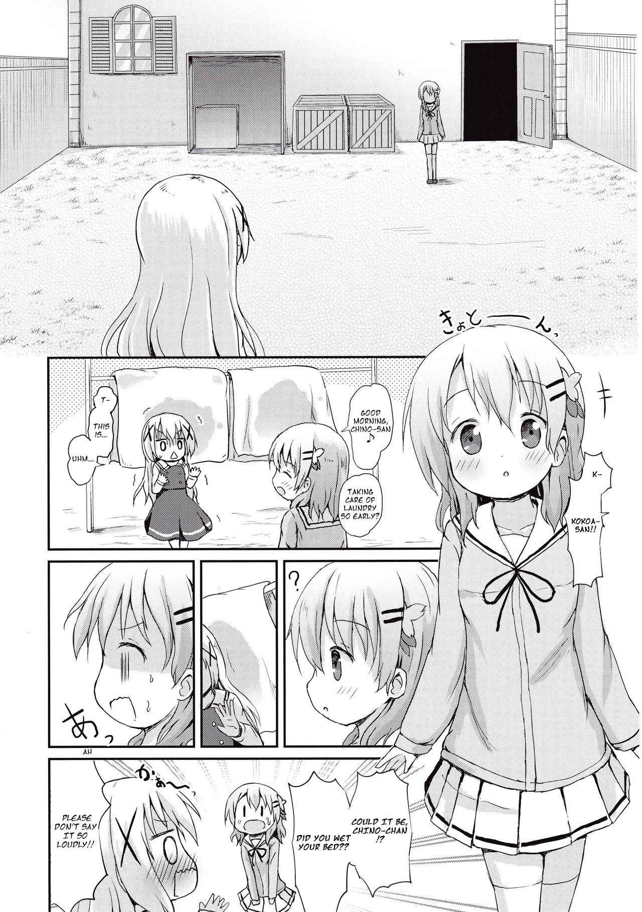 (C89) [Netekuras (Lolisin)] Moshikashite, Chino-chan Onesho Shichatta no?? (Gochuumon wa Usagi desu ka?) [English]