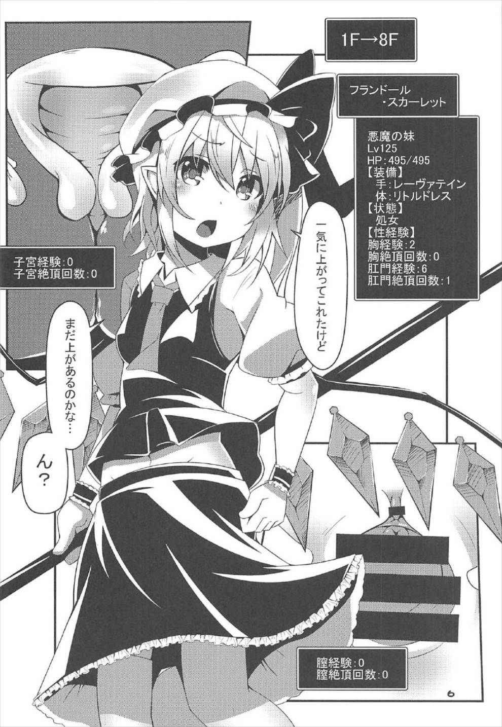 (Shuuki Reitaisai 4) [Angelic Feather (Land Sale)] Flan-chan no Ero Trap Dungeon ERO STATUS (Touhou Project)