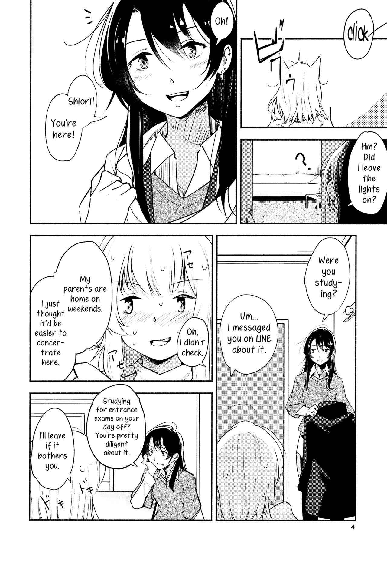 (C91) [G-complex (YUI_7)] Shiori no Inai Heya -Invitation- | A Room Without Shiori  Invitation [English] =TV & Yuri-ism=