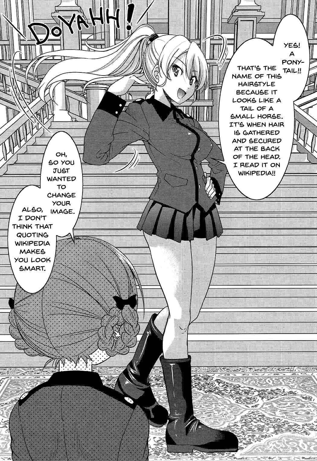 (SC2017 Autumn) [Ponyfarm (Inoue Yoshihisa)] Darjeeling-sama no Ponytail (Girls und Panzer) [English] {doujins.com}