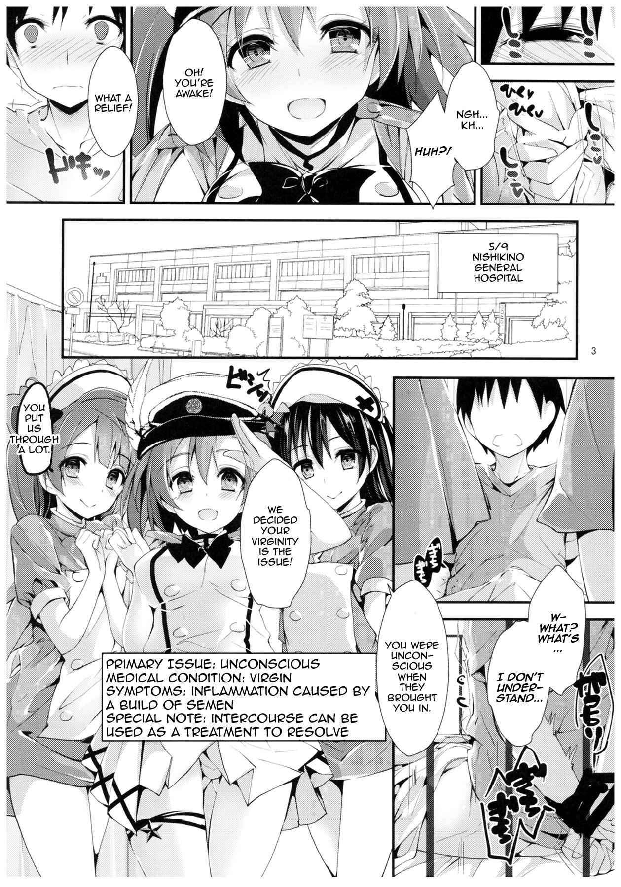 (COMIC1☆11) [Yagisaki Ginza (Yagami Shuuichi)] Nurse aid festa Vol. 2 (Love Live!) [English] [Zero Translations]